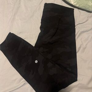 Lululemon Athletica Black Camouflage Leggings